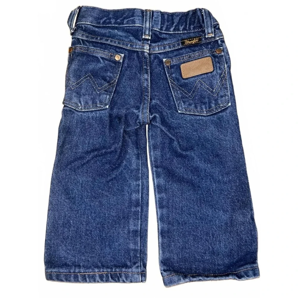 Wrangler‎ Classic Toddler Boys Dark Blue Denim Jeans Size 6 Cowboy Cut Western